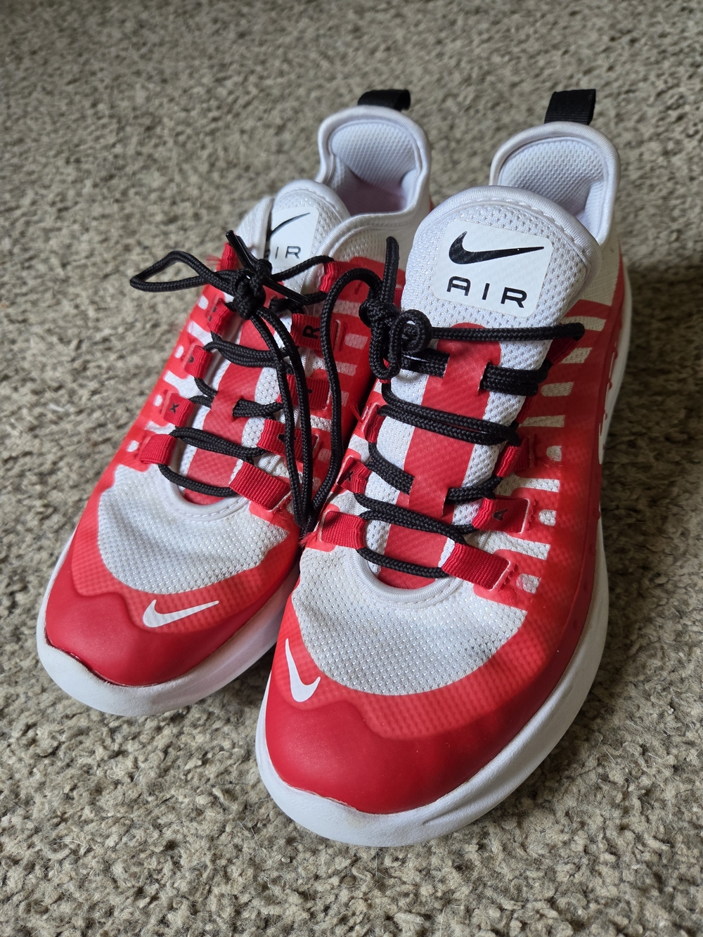 Nike Air Kids' Red and White Athletic Shoes